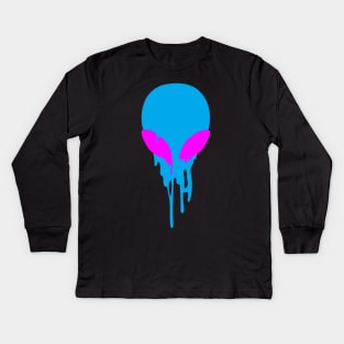 Acid Melting Alien Kids Long Sleeve T-Shirt